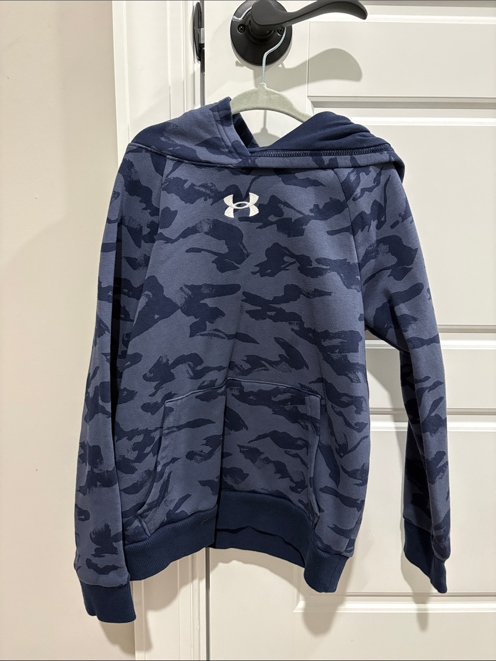Under Armour Navy and Dark Blue Camo Pullover Hoodie